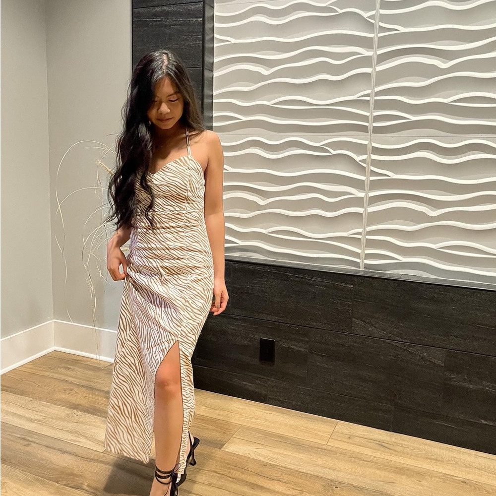 Zara maxi dress with slit size xs